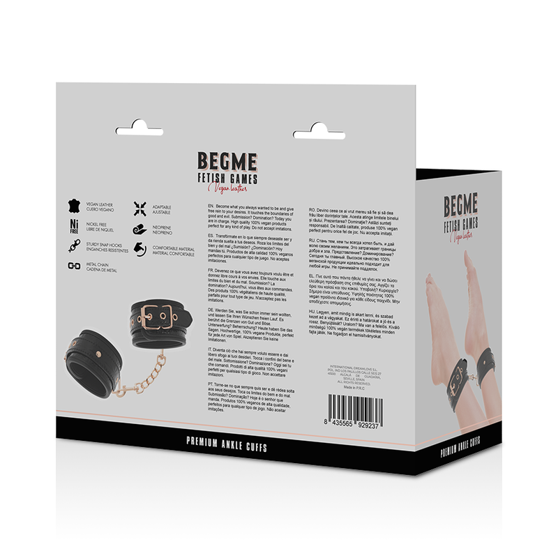 BEGME - PUÑOS DE TOBILLO PREMIUM EDICIÓN NEGRA CON FORRO DE NEOPRENO