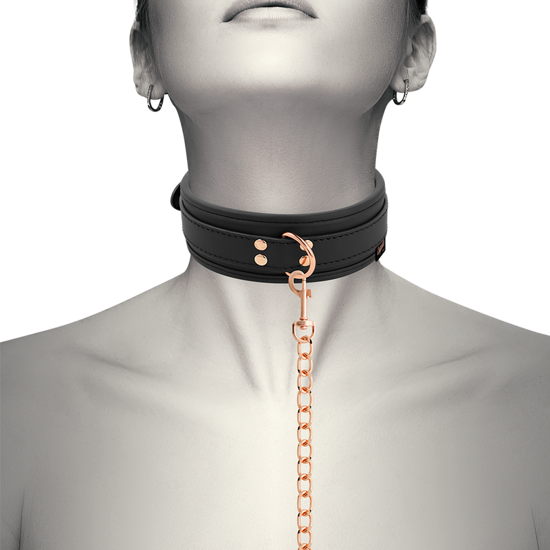 COQUETTE CHIC DESIRE - COLLIER FANTAISIE EN CUIR VEGAN AVEC DOUBLURE EN NÉOPRÈNE