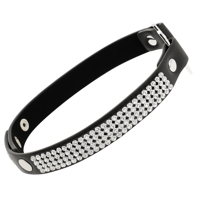 COQUETTE CHIC DESIRE - COLLIER RAS DE COU EN CUIR VEGAN AVEC COEUR