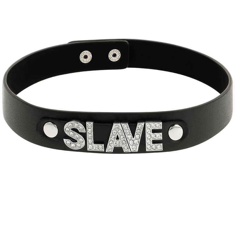 COQUETTE CHIC DESIRE - COLLIER RAS DE COU EN CUIR VEGAN SLAVE