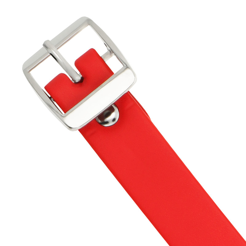 COQUETTE CHIC DESIRE - COLLIER EN CUIR VEGAN ROUGE ACCESSOIRE FÉTICHISME FEMME
