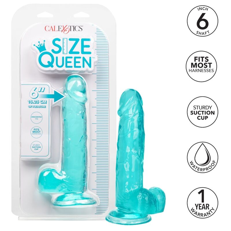 CALEXOTICS - DILDO TALLA QUEEN AZUL 15.3 CM