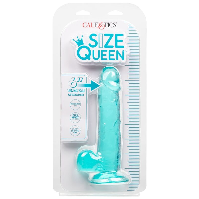 CALEXOTICS - DILDO TALLA QUEEN AZUL 15.3 CM