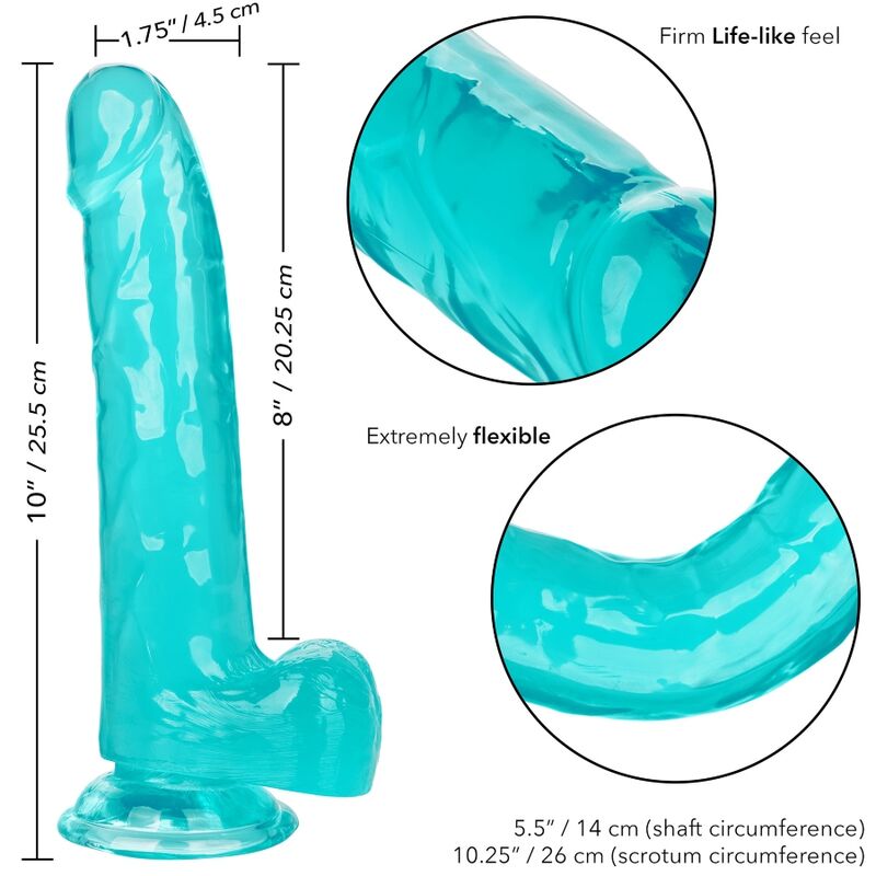CALEXOTICS - DILDO TALLA QUEEN AZUL 20.3 CM