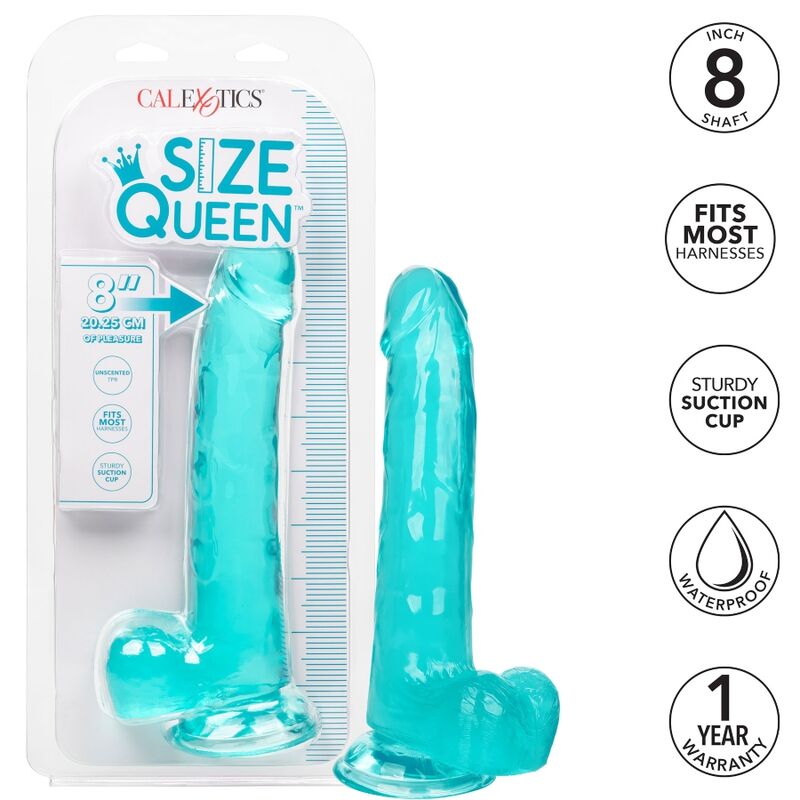 CALEXOTICS - DILDO TALLA QUEEN AZUL 20.3 CM