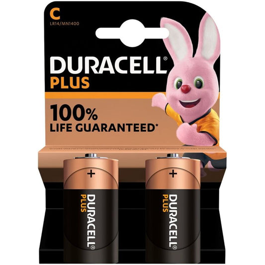 DURACELL - PILA PLUS POWER ALCALINA C LR14 2 UNIDADES