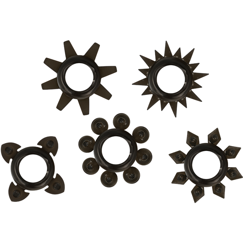 OHMAMA - LOT DE 5 ANNEAUX EN SILICONE POUR TESTICULES ET PÉNIS
