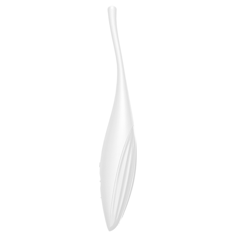 SATISFYER - VIBRADOR DE PUNTA DE CLÍTORIS TWIRLING JOY BLANCO