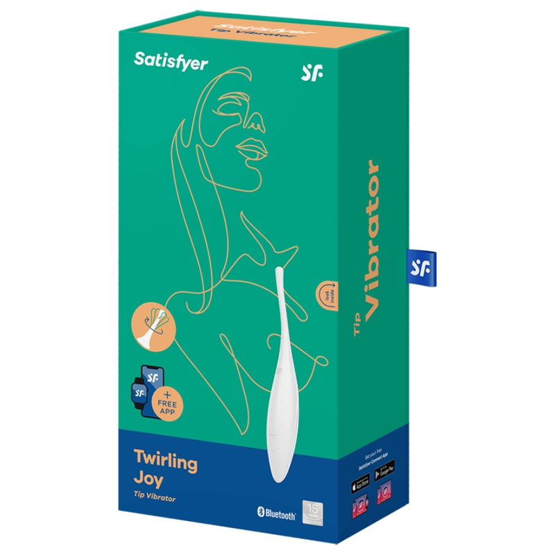 SATISFYER - VIBRADOR DE PUNTA DE CLÍTORIS TWIRLING JOY BLANCO