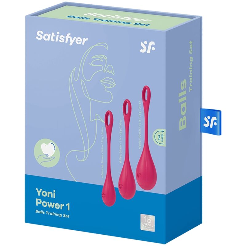 SATISFYER - KIT D'ENTRAÎNEMENT YONI POWER 1 ROUGE