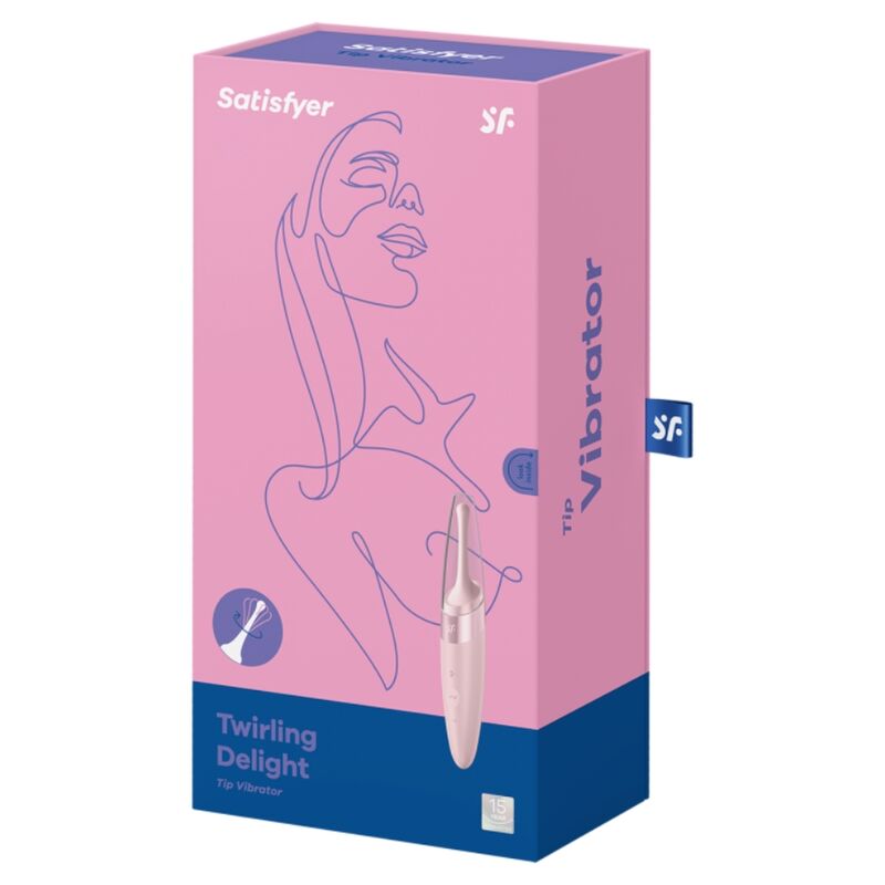 SATISFYER - VIBRADOR DE PUNTA DE CLÍTORIS TWIRLING DELIGHT ROSA