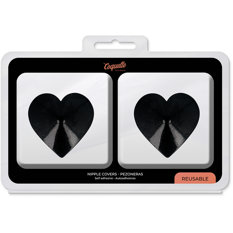 COQUETTE CHIC DESIRE - CACHE-TETONS COEURS NOIRS