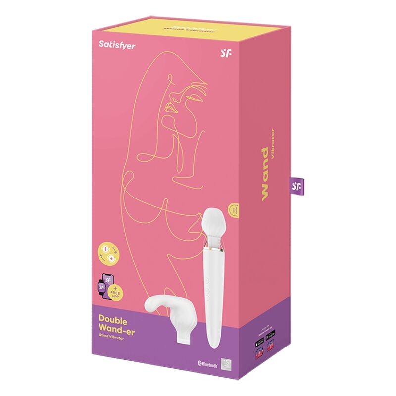 SATISFYER - APPLICATION DOUBLE WANDER BLANC
