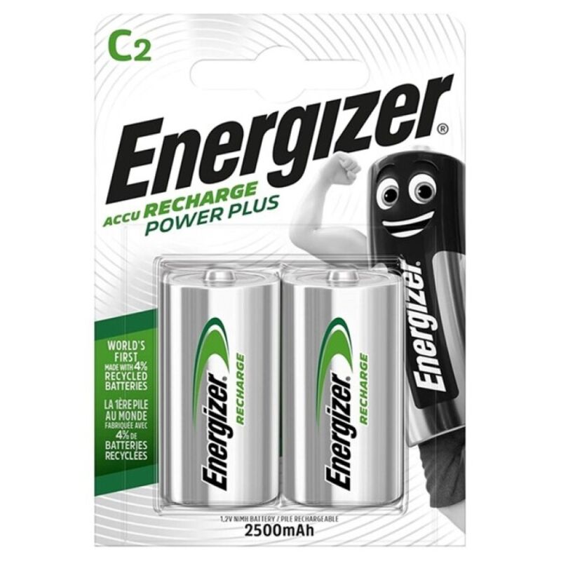 ENERGIZER - POWER PLUS BATTERIE RECHARGEABLE HR14 C 2500mAh 2 UNITÉS