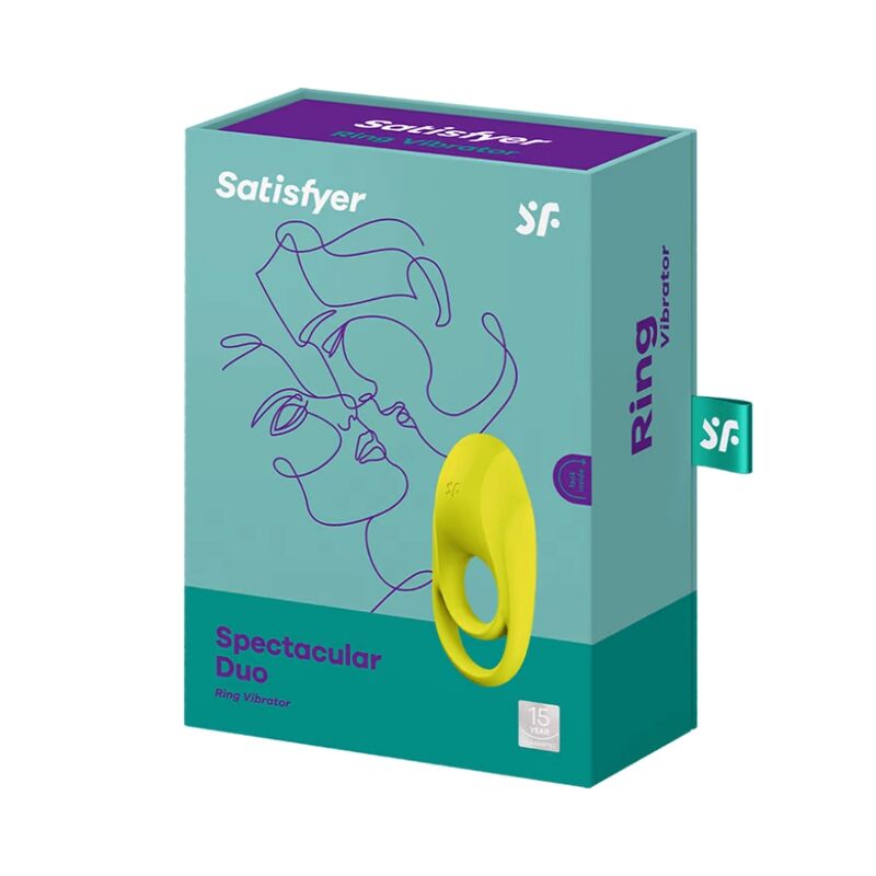 SATISFYER - VIBRATEUR DUO ANNEAU SPECTACULAIRE JAUNE