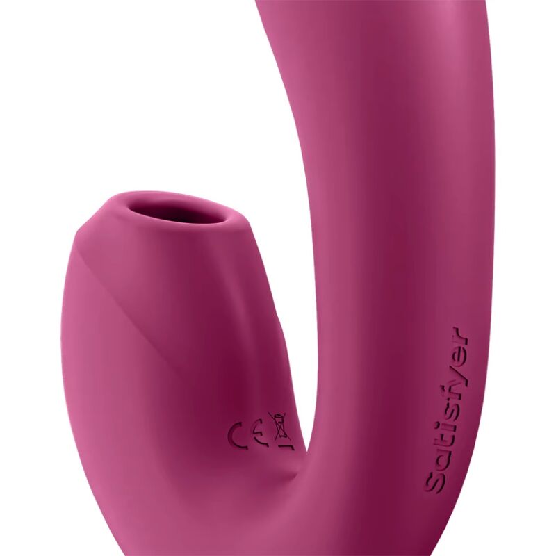 SATISFYER - ESTIMULADOR Y VIBRADOR SUNRAY APP ROJO