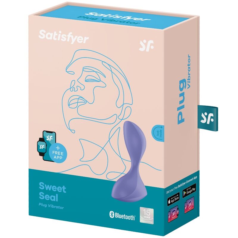 SATISFYER - PLUG VIBRADOR SWEET SEAL APLICACIÓN VIOLETA
