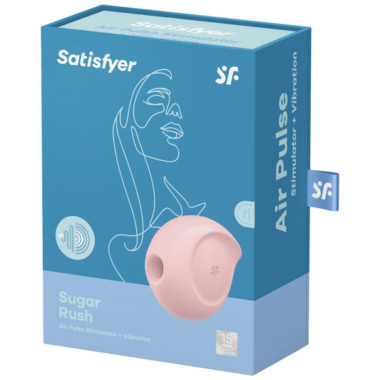 SATISFYER - ESTIMULADOR Y VIBRADOR SUGAR RUSH AIR PULSE ROSA