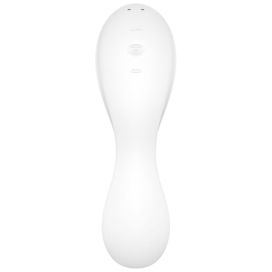 SATISFYER - CURVY TRINITY 5 AIR PULSE STIMULATOR & VIBRATOR APP WHITE
