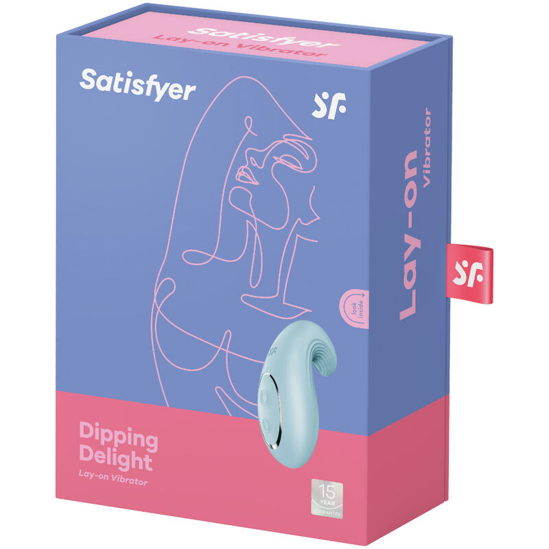 SATISFYER - VIBRADOR DE APLICACIÓN DIPPING DELIGHT AZUL