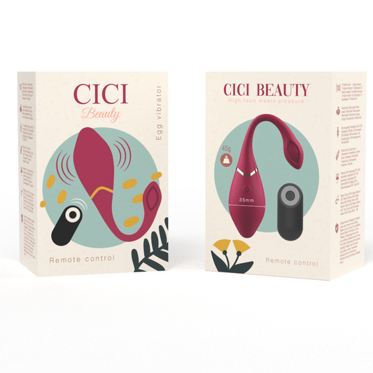 CICI BEAUTY - HUEVO VIBRADOR DE SILICONA PREMIUM CON CONTROL REMOTO