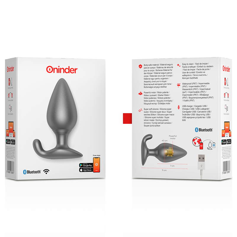ONINDER - PLUG ANAL VIBRADOR RIO NEGRO - APLICACIÓN GRATUITA