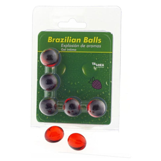 TALOKA - 5 BOLAS BRASILEÑAS GEL ÍNTIMO FRESA