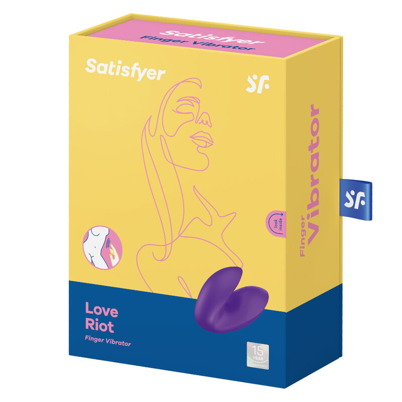 SATISFYER - VIBRADOR DE DEDO LOVE RIOT MORADO