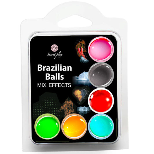 SET DE JUEGO SECRETO 6 PELOTAS BRASILEÑAS EFECTO MIXTO