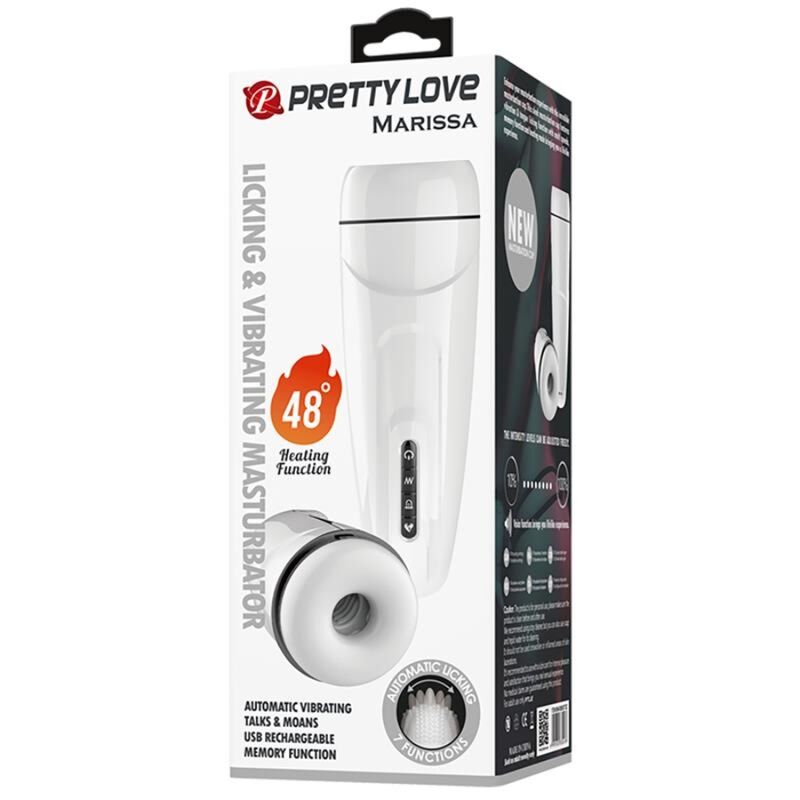 PRETTY LOVE - MASTURBATEUR MARISSA POUR HOMME : VIBRATIONS, CHALEUR, VOIX ET SUCCION
