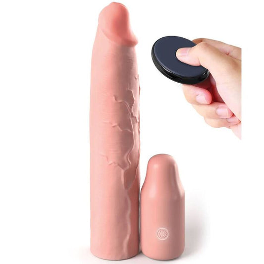 FANTASY X- TENSIONS - FUNDA PIPEDREAMS 22,86 CM + PIEL REMOTA CON ENCHUFE DE 7,62 CM