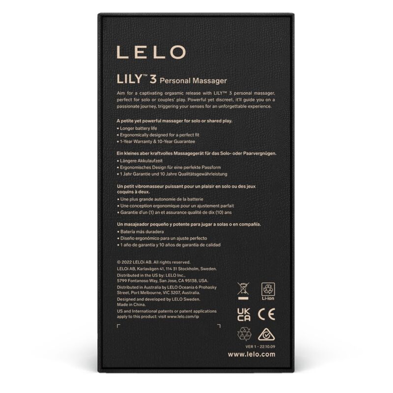 LELO - MASAJEADOR PERSONAL LILY 3 - VERDE AGUA