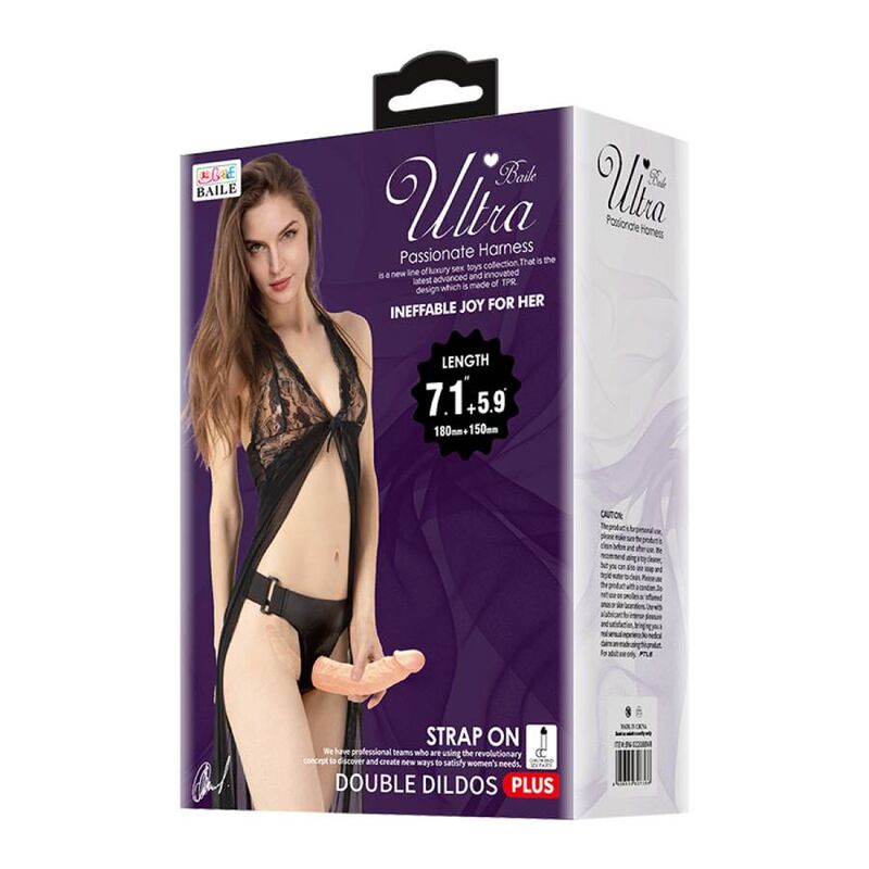 BAILE - DILDOS DOBLES ULTRA APASIONADOS CON ARNÉS
