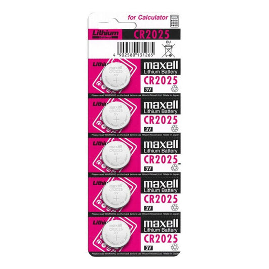 MAXELL - BATERÍA LITIO CR2025 3V 5UDS