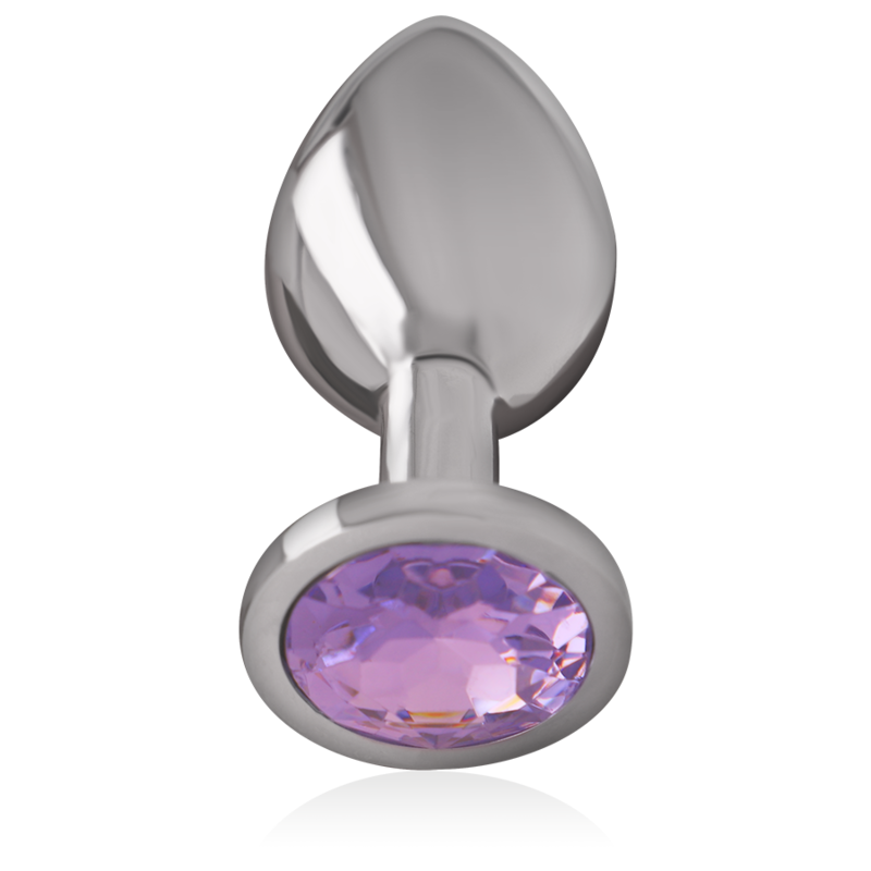 INTENSE - PLUG ANAL DE ALUMINIO CON CRISTAL VIOLETA TALLA M