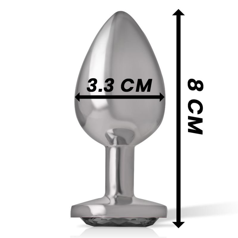 INTENSE - PLUG ANAL DE ALUMINIO Y VIDRIO NEGRO TALLA M