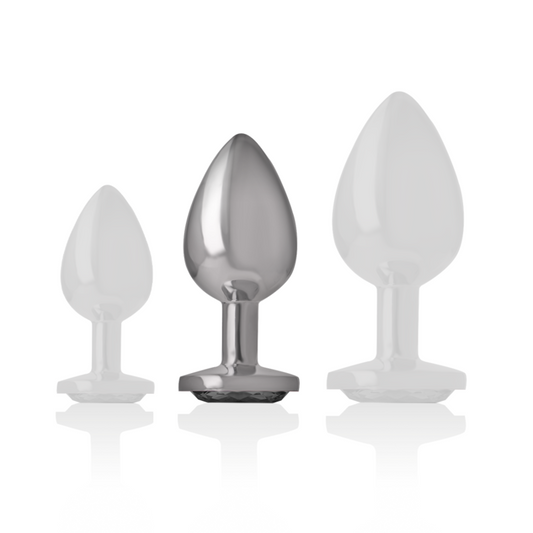 INTENSE - PLUG ANAL DE ALUMINIO Y VIDRIO NEGRO TALLA M