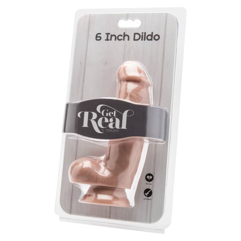 GET REAL - DILDO 12 CM CON BOLAS DE PIEL