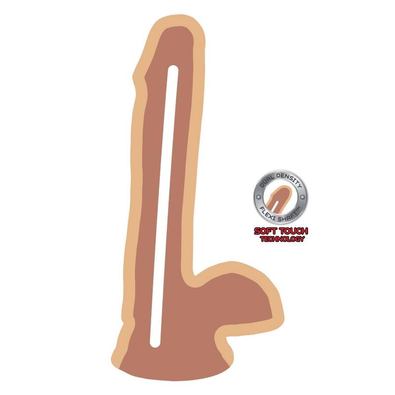 GET REAL - DILDO DOUBLE DENSITÉ 17 CM COUILLES PEAU
