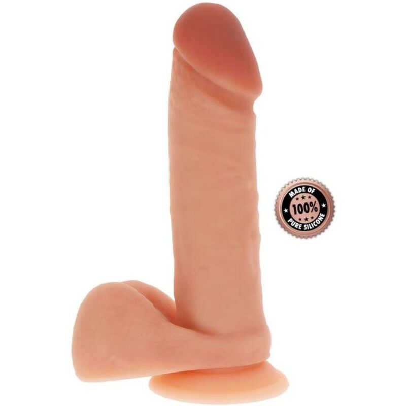 GET REAL - GODE EN SILICONE 20,5 CM AVEC COUILLES ET PEAU