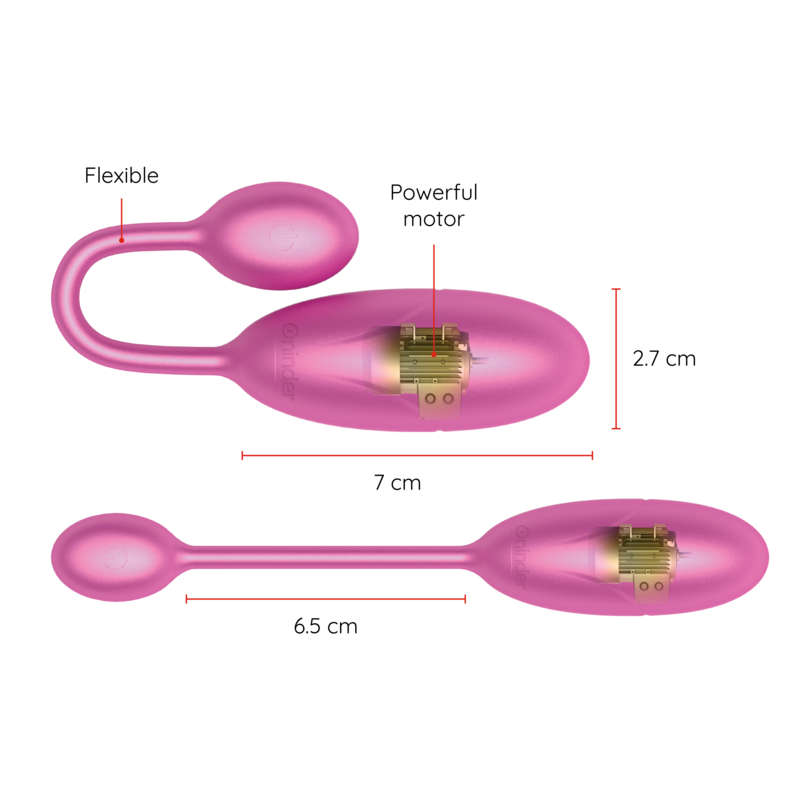 ONINDER - HUEVO VIBRADOR DENVER ROSA 7 X 2,7 CM APLICACIÓN GRATUITA