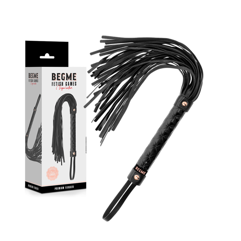 BEGME - FLOGGER DE CUERO VEGANO EDICIÓN NEGRA