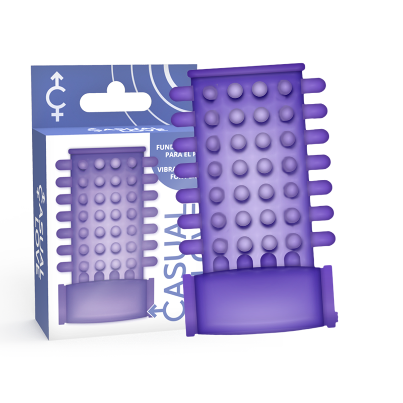 CASUAL LOVE - ANILLO VIBRADOR CON FUNDA MORADO