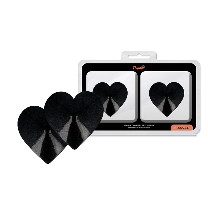 COQUETTE CHIC DESIRE - CACHE-TETONS COEURS NOIRS