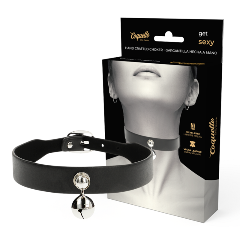COQUETTE CHIC DESIRE - COLLIER EN CUIR VEGAN FEMME ACCESSOIRE HOCHET