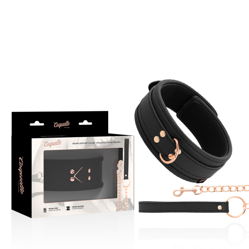 COQUETTE CHIC DESIRE - COLLIER FANTAISIE EN CUIR VEGAN AVEC DOUBLURE EN NÉOPRÈNE