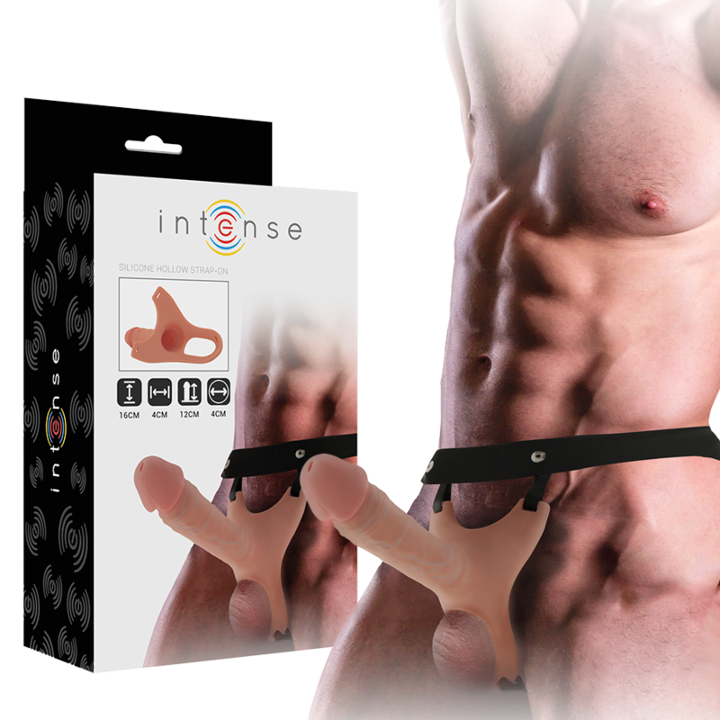 INTENSE - ARNÉS HUECO CON DILDO DE SILICONA 16 X 3,5 CM