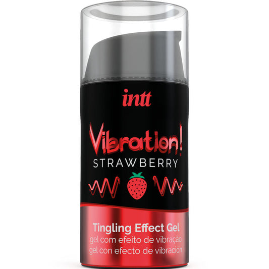INTT - POTENTE ESTIMULANTE ÍNTIMO GEL VIBRADOR LÍQUIDO FRESA 15 ML