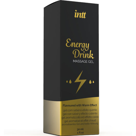 INTT MASSAGE &amp; ORAL SEX - GEL DE MASAJE CON BEBIDA ENERGÉTICA SABORIZADA Y EFECTO CALOR