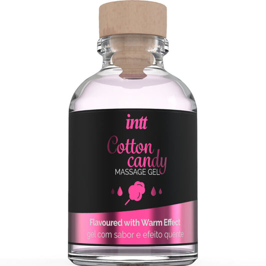 INTT MASSAGE &amp; ORAL SEX - GEL DE MASAJE CON SABOR A ALGODÓN DE AZÚCAR Y EFECTO CALOR